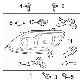 Toyota OE - Front Lamps - Headlamp Components (W/O HID)