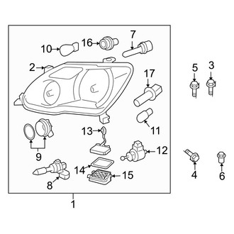 Toyota OE - Front Lamps - Headlamp Components (With HID)