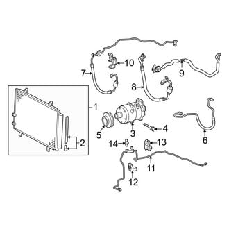 Toyota OE - Air Conditioner & Heater - Condenser, Compressor & Lines