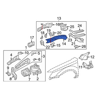 Toyota OE - Front Right Inner Frame Side Member