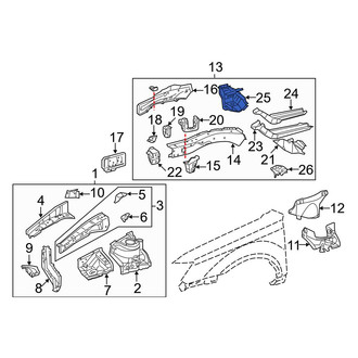 Toyota OE - Front Left Floor Pan Reinforcement