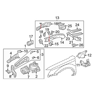 Toyota OE - Fender - Structural Components & Rails