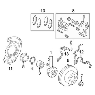 Toyota OE - Front Suspension - Brake Components