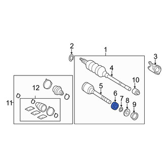 Toyota OE - Front CV Axle Shaft Carrier Bearing