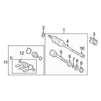 Toyota OE - Front Right CV Axle Assembly