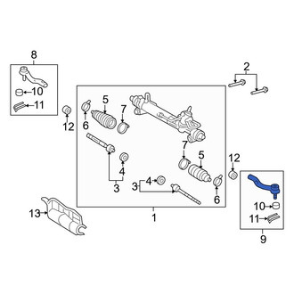 Toyota OE - Left Outer Steering Tie Rod End