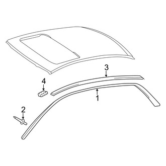 Toyota OE - Roof - Exterior Trim (With Sunroof)