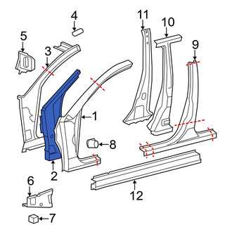 Toyota OE - Left Body A-Pillar Reinforcement