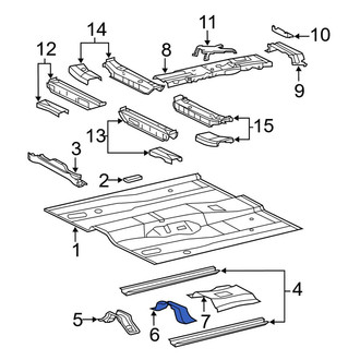 Toyota OE - Front Left Floor Pan Reinforcement