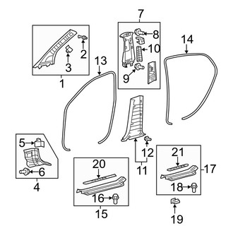 Toyota OE - Pillars, Rocker & Floor - Interior Trim