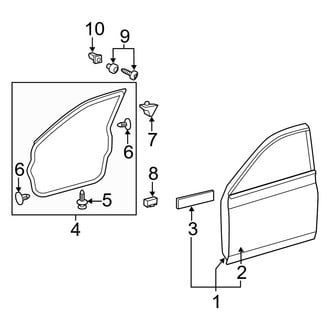 Toyota OE - Front Door - Door & Components