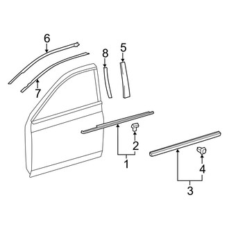 Toyota OE - Front Door - Exterior Trim