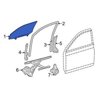 Toyota OE - Front Left Door Glass