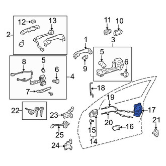 Toyota OE - Front Right Door Latch Assembly