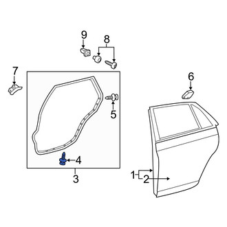 Toyota OE - Rear Left Door Seal Clip