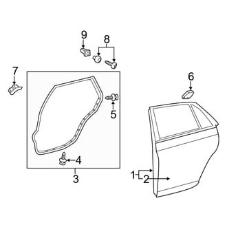 Toyota OE - Rear Door - Door & Components