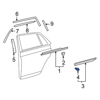 Toyota OE - Rocker Panel Molding Clip