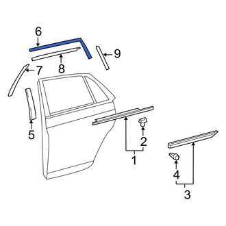 Toyota OE - Rear Left Black Out Tape