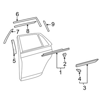 Toyota OE - Rear Door - Exterior Trim