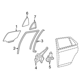 Toyota OE - Rear Door - Glass & Hardware