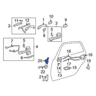 Toyota OE - Rear Right Lower Door Hinge