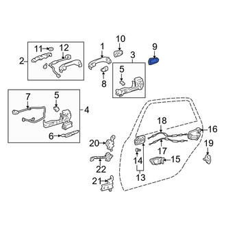 Toyota OE - Front Exterior Door Handle Cover Gasket