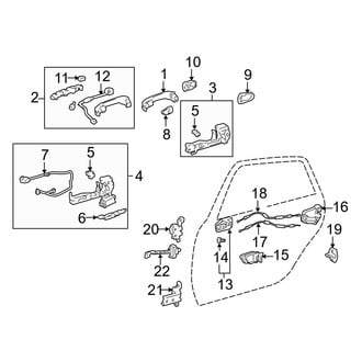 Toyota OE - Rear Door - Lock & Hardware