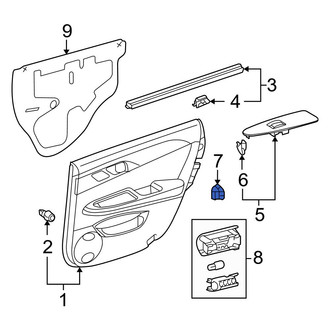 Toyota OE - Rear Door Window Switch