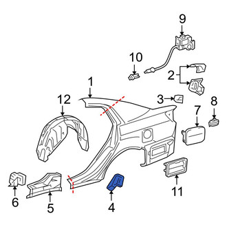 Toyota OE - Left Body C-Pillar Reinforcement