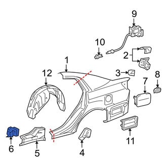 Toyota OE - Rear Left Outer Wheel Housing Bracket