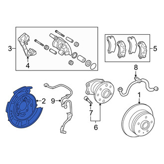 Toyota OE - Rear Right Brake Dust Shield