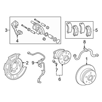 Toyota OE - Rear Suspension - Brake Components