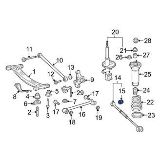 Toyota OE - Rear Suspension Lateral Arm Bushing