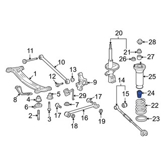 Toyota OE - Rear Suspension Strut Bumper