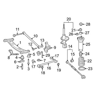 Toyota OE - Rear Suspension - Suspension Components