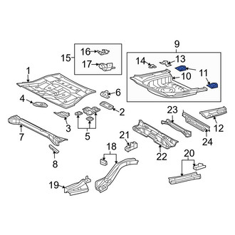 Toyota OE - Rear Right Floor Pan Reinforcement