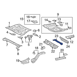 Toyota OE - Rear Floor Pan Crossmember