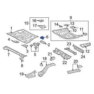 Toyota OE - Rear Right Floor Pan Reinforcement