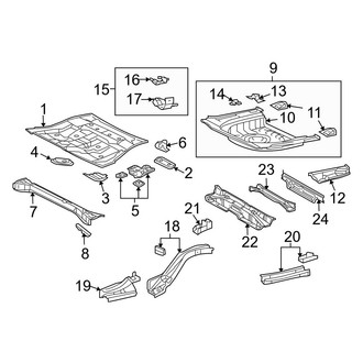 Toyota OE - Rear Body & Floor - Floor & Rails