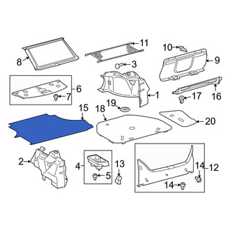 Toyota OE - Rear Trunk Mat