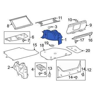 Toyota OE - Rear Right Trunk Trim Panel