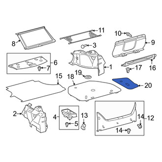 Toyota OE - Rear Trunk Floor Access Cover