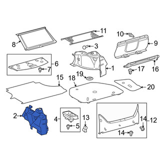 Toyota OE - Rear Left Trunk Trim Panel