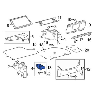 Toyota OE - Rear Trunk Floor Storage Box