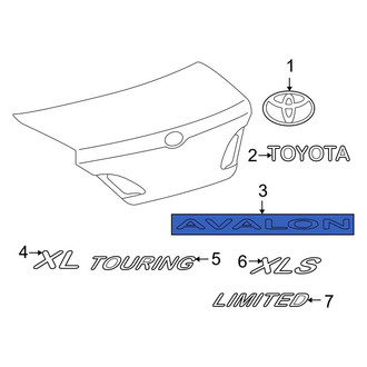 Toyota OE - Rear Deck Lid Emblem