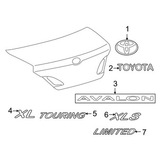 Toyota OE - Trunk Lid - Exterior Trim