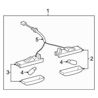 Toyota OE - Rear Lamps - License Lamps