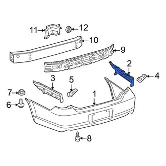 Toyota OE - Rear Right Bumper Guide