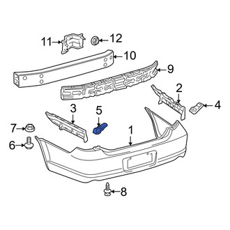 Toyota OE - Rear Left Bumper Cover Support Rail
