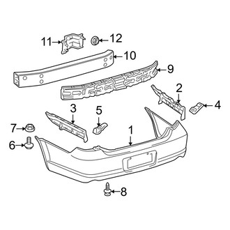 Toyota OE - Rear Bumper - Bumper & Components